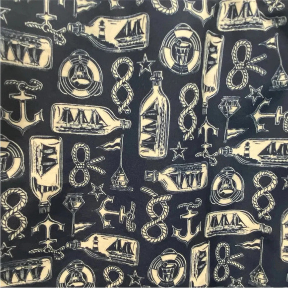 Lands’ End Men’s L 36-38 Swim Trunks Key Pocket Nautical Navy Blue (1561) - Picture 3 of 5